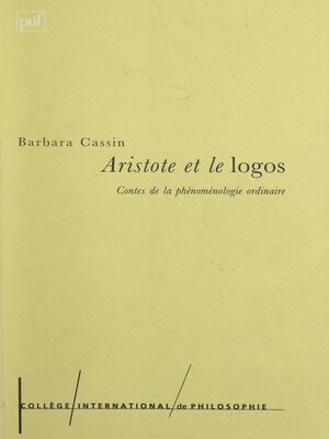 cover image of Aristote et le logos